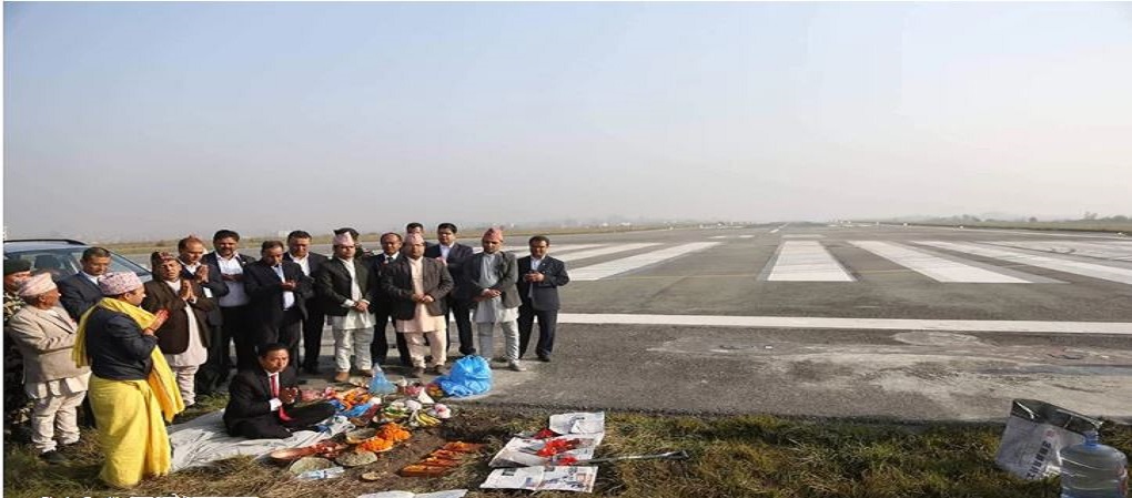 पूजा गरेर थालियो त्रिभुवन विमानस्थलको स्तरोन्नति