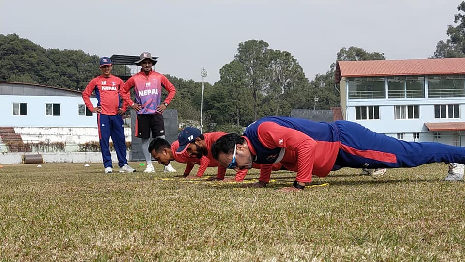 राष्ट्रिय क्रिकेट टोलीको बन्द प्रशिक्षण सुरु