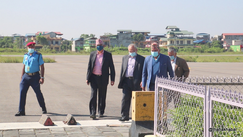 महाधिवेशनस्थल अवलोकन गर्न चितवन पुगे एमाले शीर्ष नेता